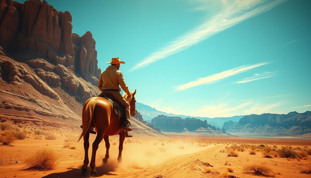 Western-themed mural